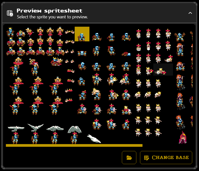 Preview spritesheet